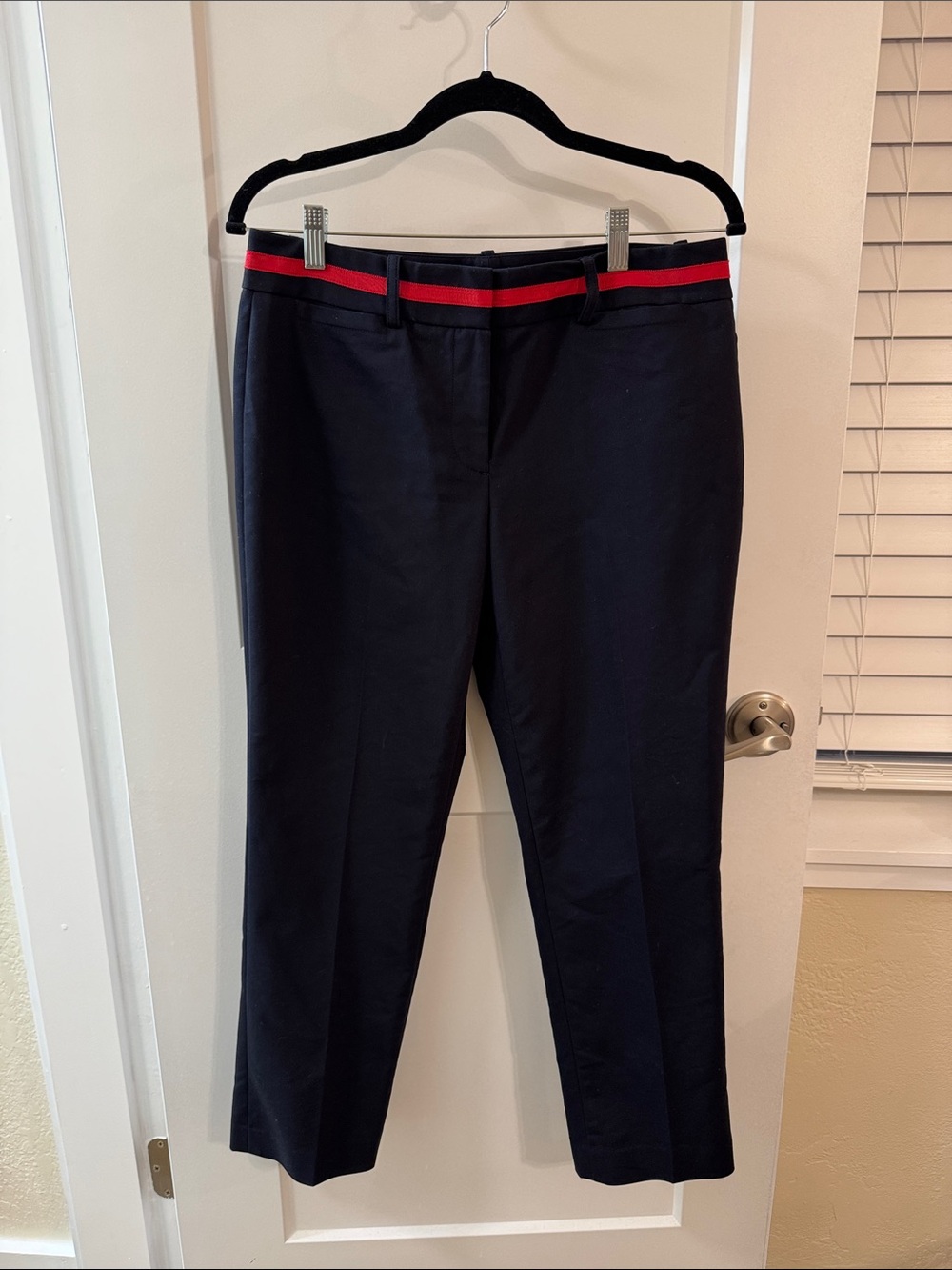 Tommy Hilfiger Dark Navy Pants with Red-White Logo Tab